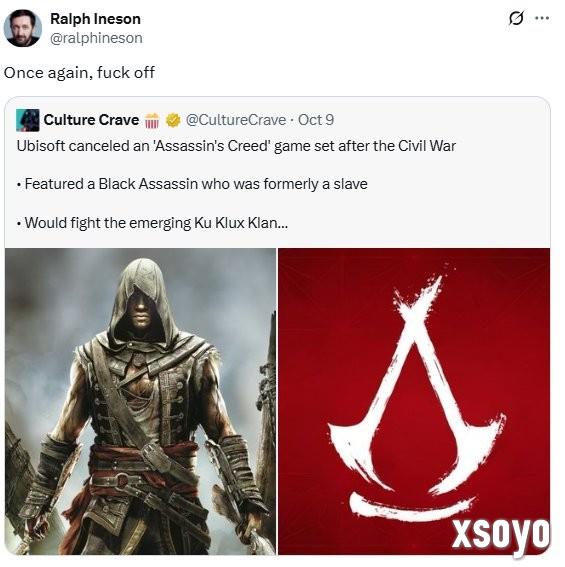 滚开！ 前《刺客信条：黑旗》配音演员怒斥新作被取消