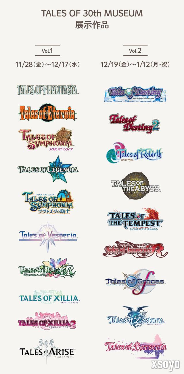 万代南梦宫《传说》系列30周年纪念大会11月开幕 新旧集结