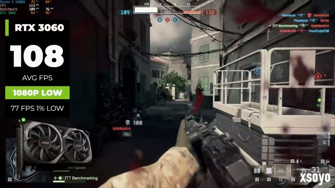 《战地6》低端GPU测试 3060也能跑出百帧