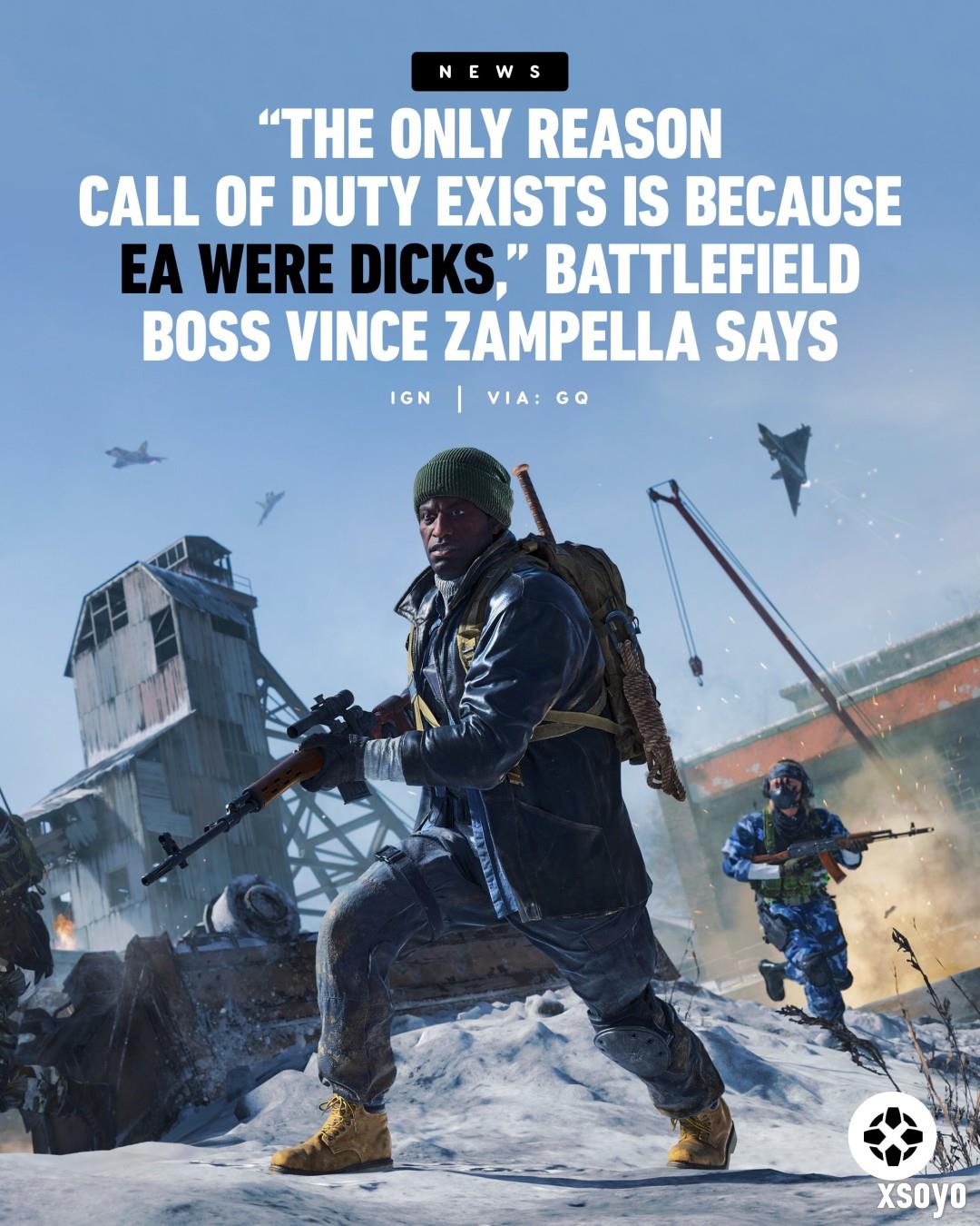 《战地》老大:《使命召唤》能存在是因为EA当时太混蛋