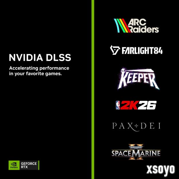 ARC Raiders、《天域安宁》和Keeper首发支持DLSS4，全新驱动推出