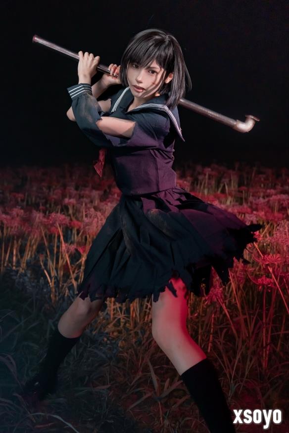 《寂静岭f》女主超还原COS：JK女神化身水管战神！