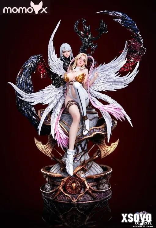 《数码宝贝》天女兽与妖女兽雕像 身材都很出色