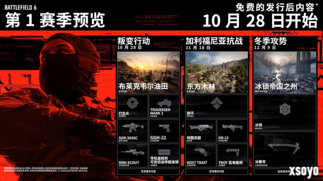 《战地6》第一赛季10月28日上线 两张新地图试玩