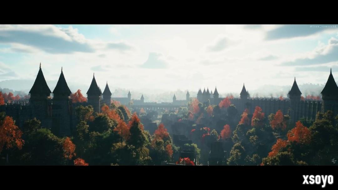 虚幻5打造《上古卷轴4》Skingrad场景 宏伟壮丽