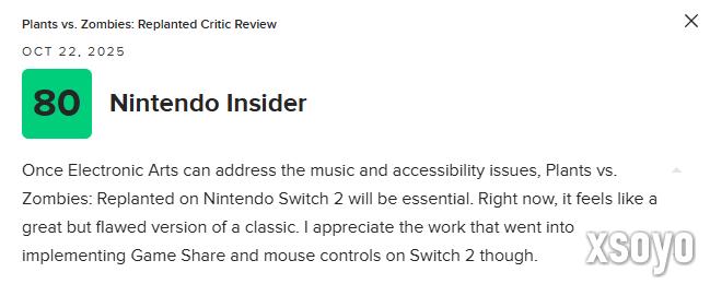 《植物大战僵尸:重植版》M站均分76分:必入手之作!