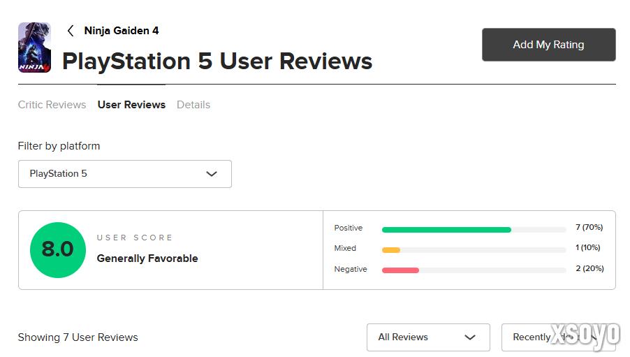 《忍者龙剑传4》M站玩家评分8.4分:音乐超赞 战斗太爽!