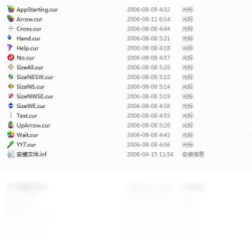 四色圆形可爱鼠标指针1.0