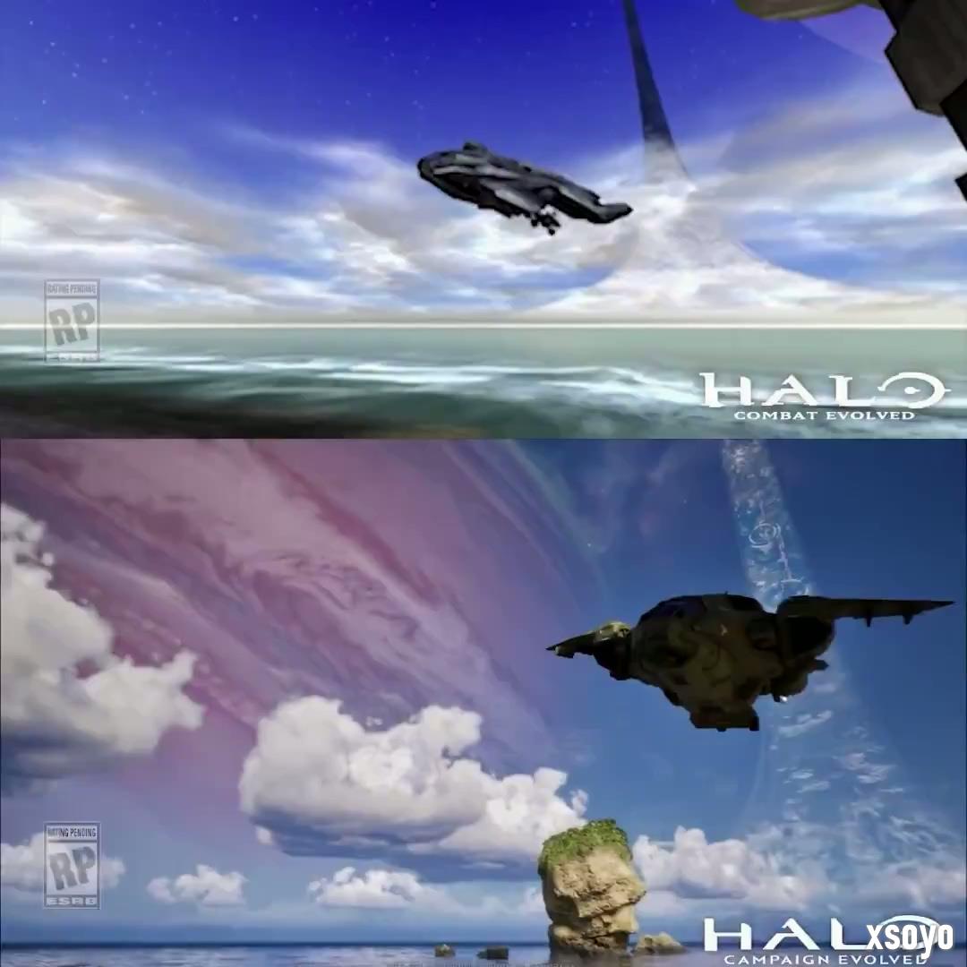 《光环：战役进化》《光环：战斗进化》画面对比