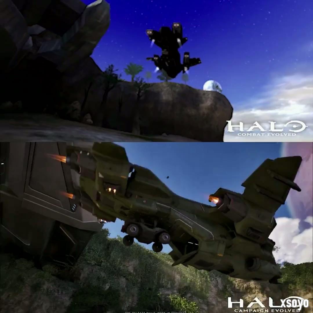 《光环：战役进化》《光环：战斗进化》画面对比