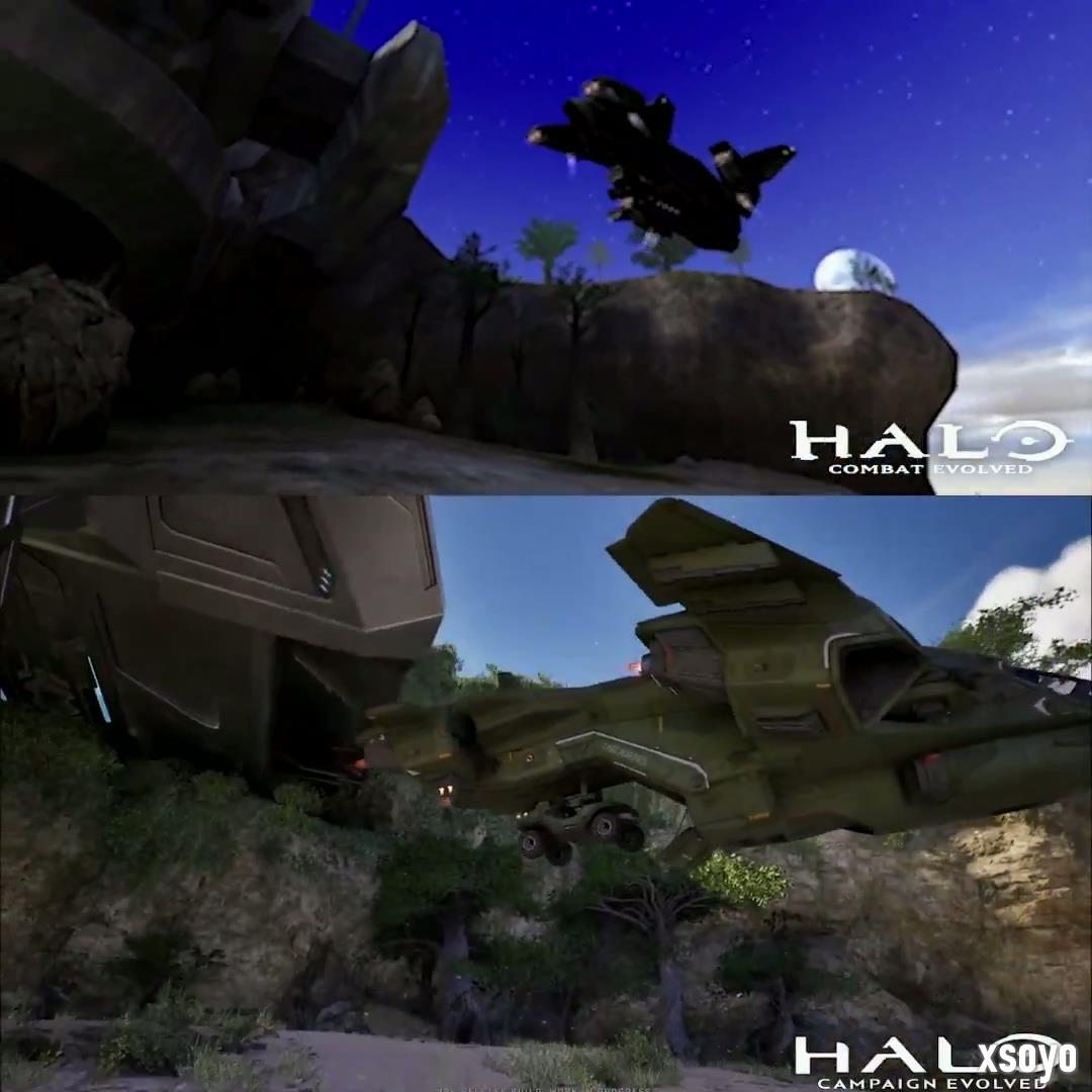 《光环：战役进化》《光环：战斗进化》画面对比