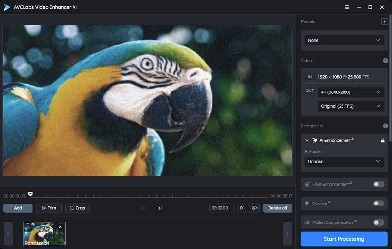 AVCLabs Video Enhancer AI-standard