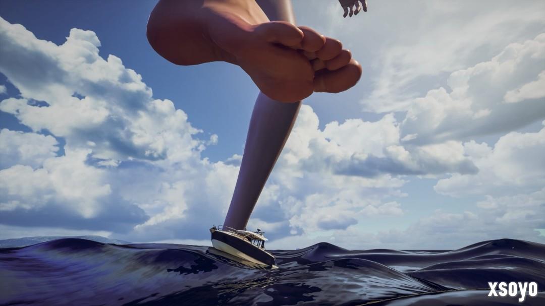 《女巨人游乐场》全新截图 性感女巨人狠狠踩人