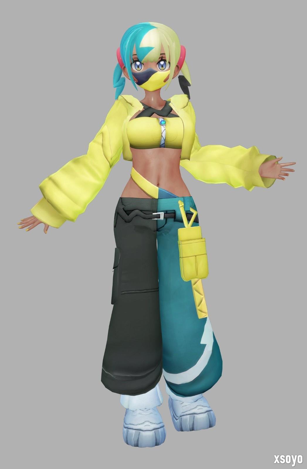 《宝可梦传说 Z-A》黑皮美女模型被提取 细节逼真