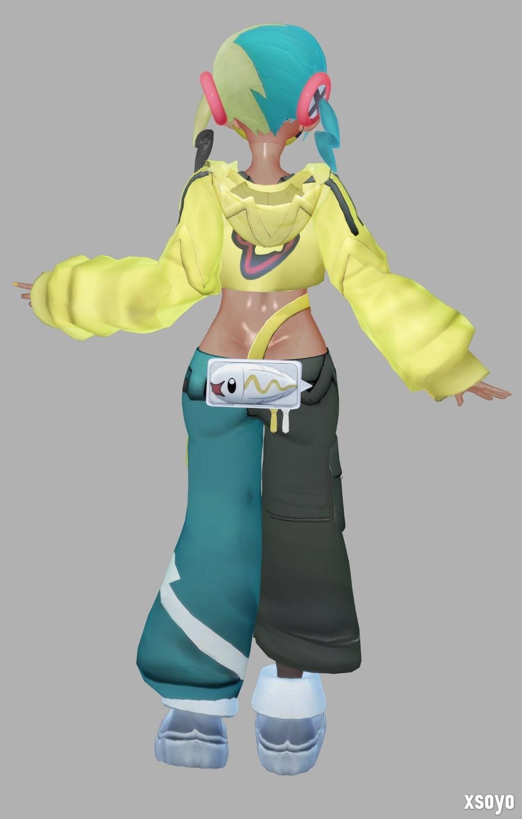 《宝可梦传说 Z-A》黑皮美女模型被提取 细节逼真