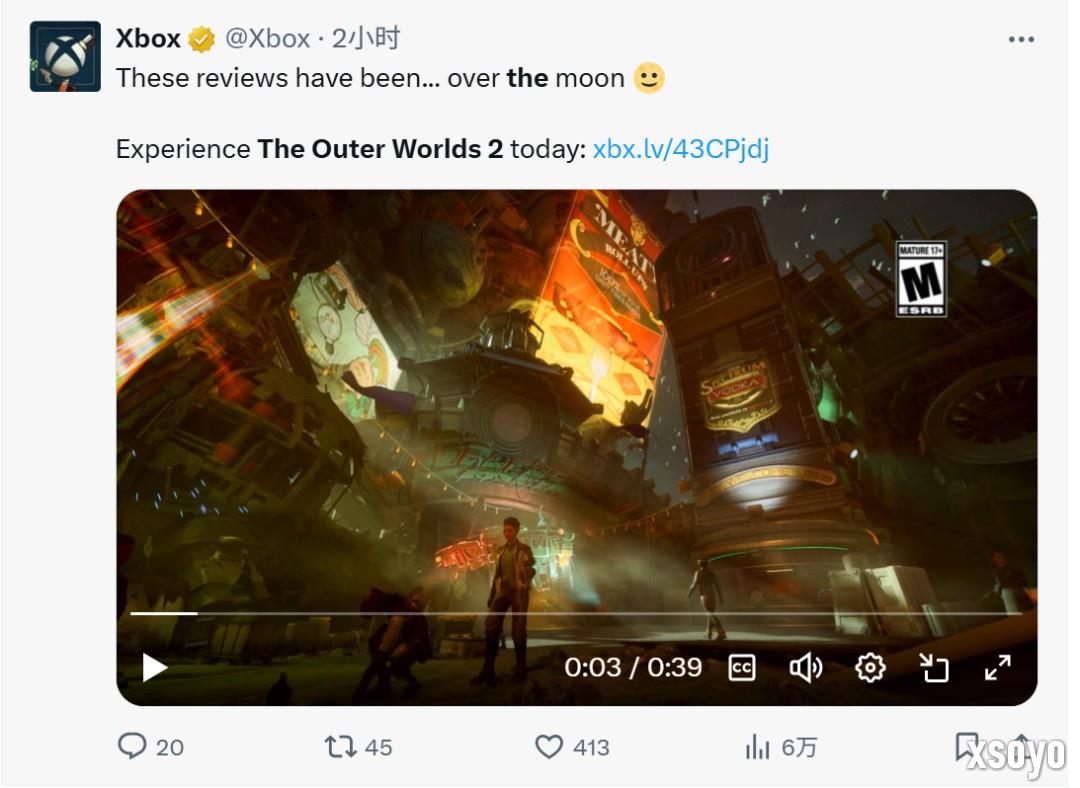 《天外世界2》Steam在线峰值1.3万 不及前作