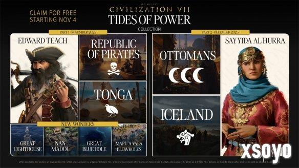 《文明7》全新DLC合集“力量潮流”将于11月4日上线