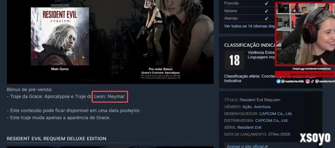 又上当了? 巴西博主直播辟谣《生化危机9》豪华版里昂皮肤