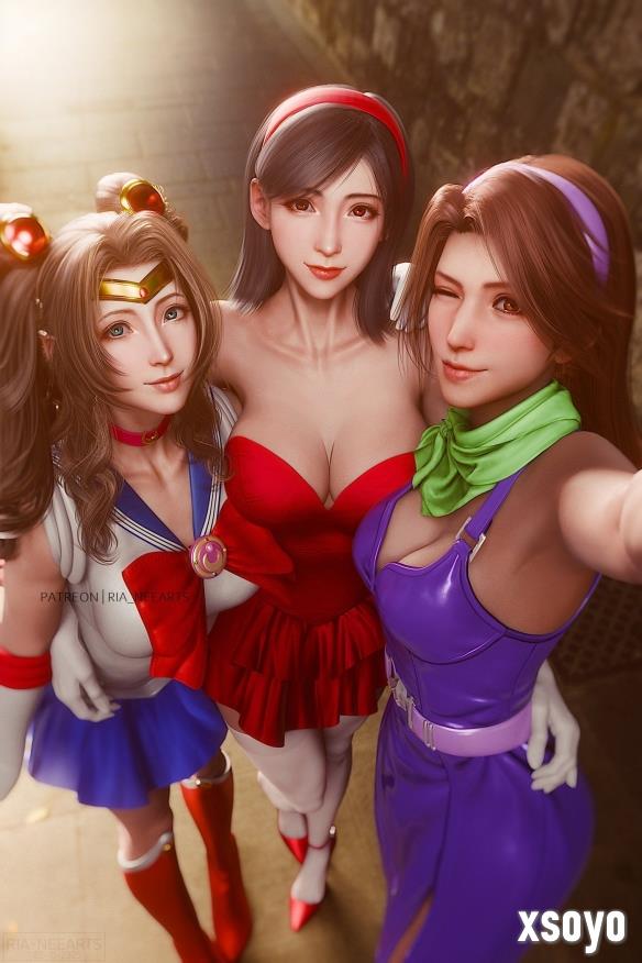 《最终幻想7》3D美图赏：诱惑拉满 看起来软嫩Q弹！