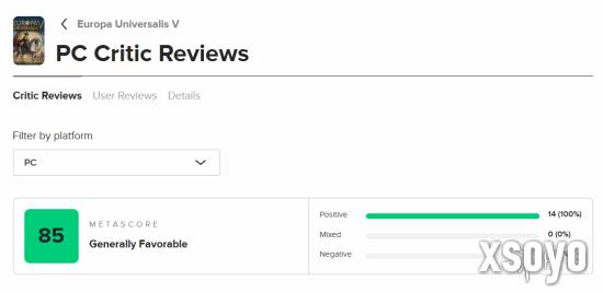 《欧陆风云5》M站85分:极具吸引力 重塑战略游戏新标杆