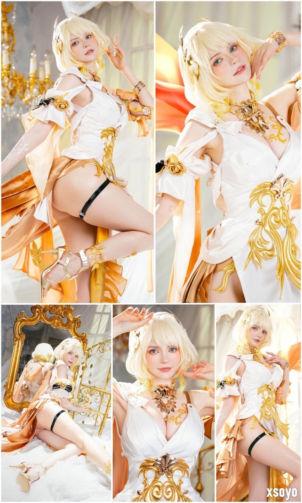 又大又白！艾什莉体模Cos《妮姬》莉贝雷利奥