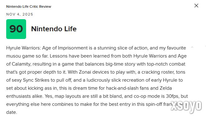 《塞尔达无双：封印战纪》M站79分：登顶无双游戏巅峰！