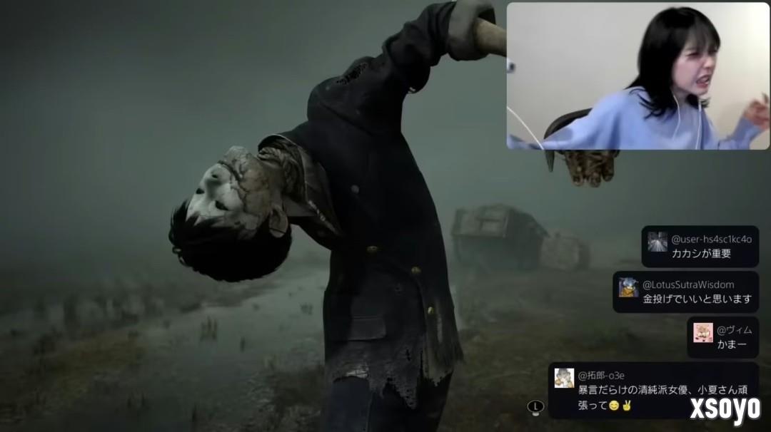 自己吓自己！ 加藤小夏第四次直播《寂静岭f》被jumpscare吓飞