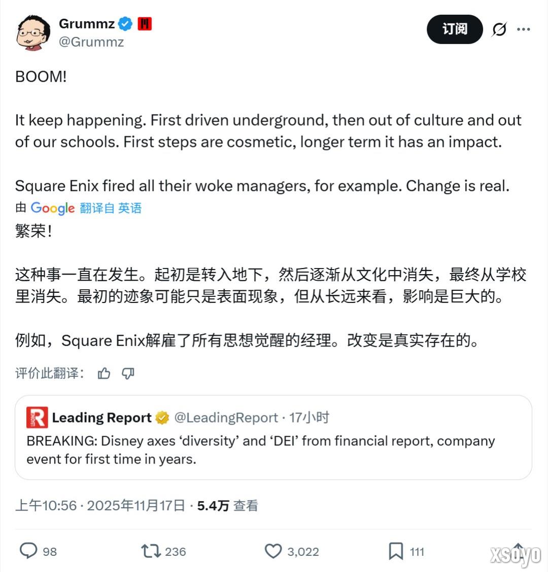 迪士尼在财务报告中不提DEI 五年来首次