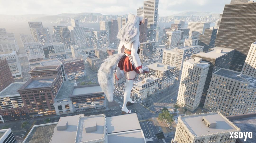 《女巨人游乐场》新截图 巨大美女大肆破坏城市