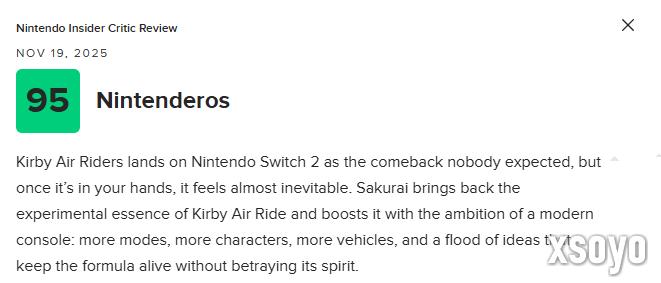 《星之卡比：空中骑士》M站均分78分：对原作理念的极致发挥