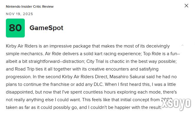 《星之卡比：空中骑士》M站均分78分：对原作理念的极致发挥