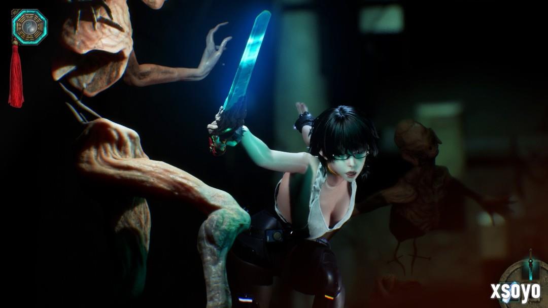 动作冒险游戏《孽债未清》新实机 大雷美女杀怪