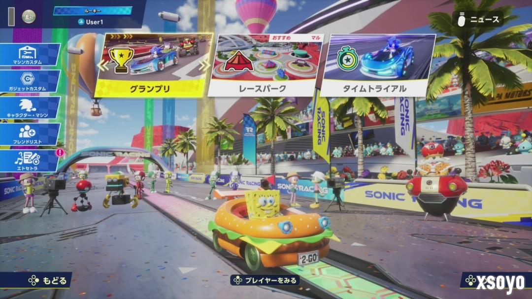 《索尼克赛车：交叉世界》新DLC发布 海绵宝宝参战