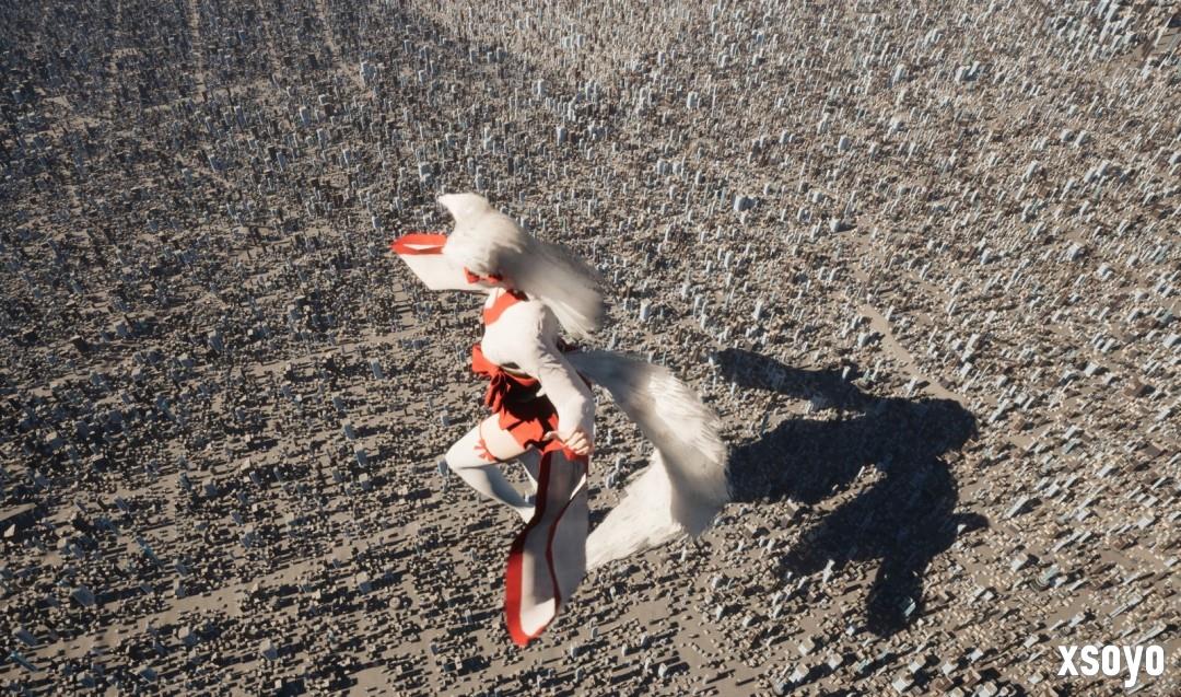 《女巨人游乐场》官方新截图：性感白丝狐妖践踏城市