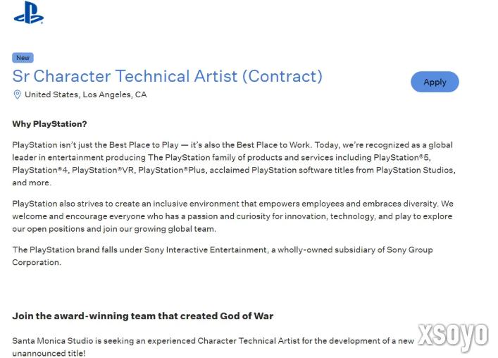 《战神》工作室新IP持续推进中！或已进入中期制作