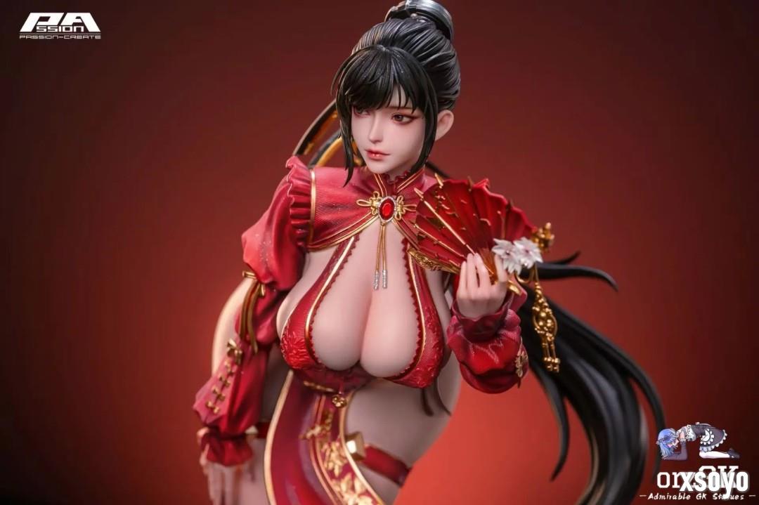 《剑星》女主全新雕像公开 身穿红色旗袍大雷很性感