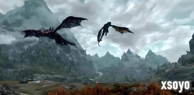 《上古卷轴5》玩家整花活 各种方法拯救主线被龙摔死士兵