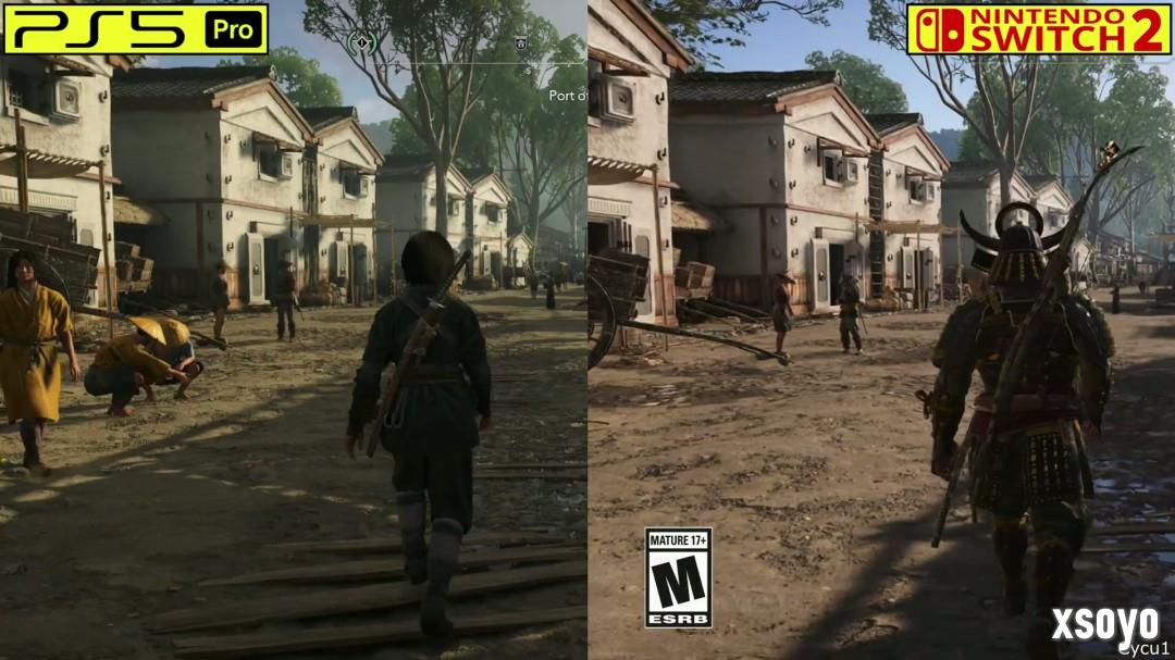 《刺客信条：影》PS5 Pro和Switch 2画面对比