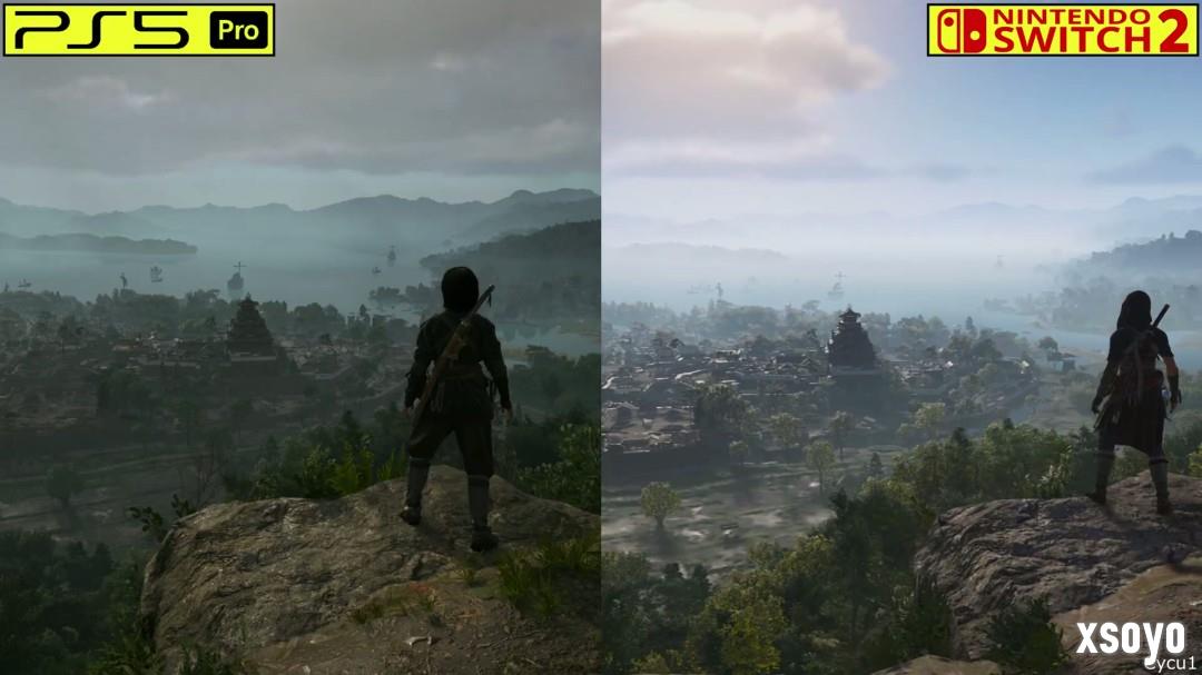 《刺客信条：影》PS5 Pro和Switch 2画面对比