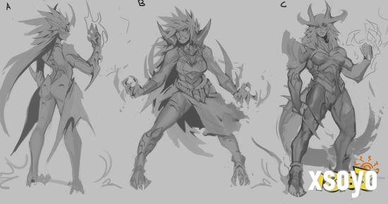 官方早期人形态概念原画