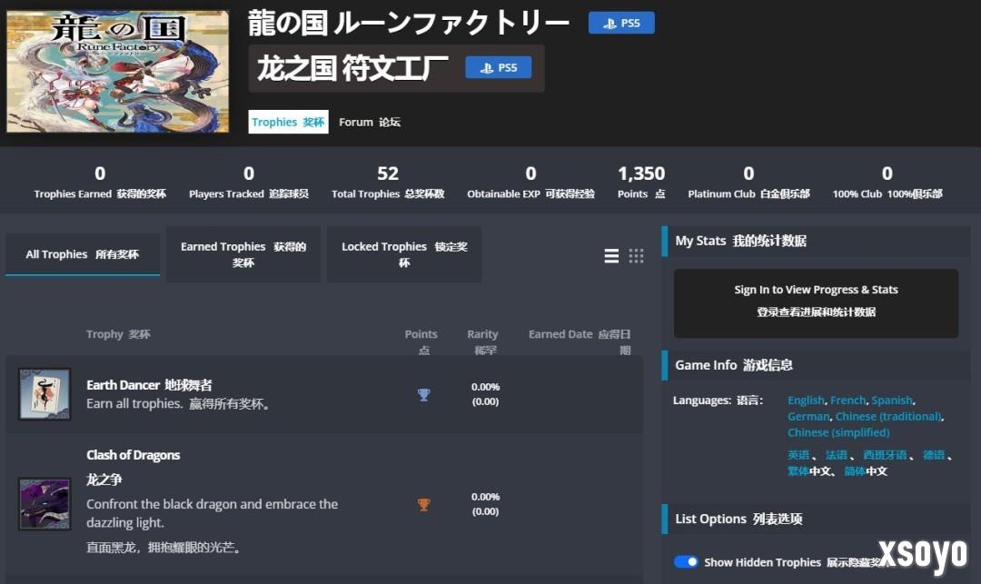 奖杯列表曝光！《符文工房：龙之天地》或将登陆PS5